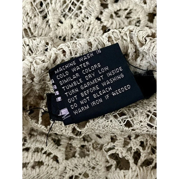 Koko Ailis Womens Brown Crochet Sheet Off The Shoulder Swim Cover Vintage 1XL - Picture 6 of 8